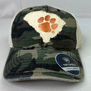 Clemson Tigers Camo Unisex Adjustable Top Of The World Hat Cap BRAND NEW